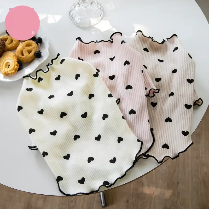 Embroidered Bear Waffle Home Vest Pet Clothes