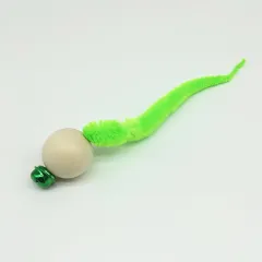 Pet Supplies Wooden Bead Bell Colour Funny Cat Vocal Puzzle Cat Bug Toy - Green - View 1