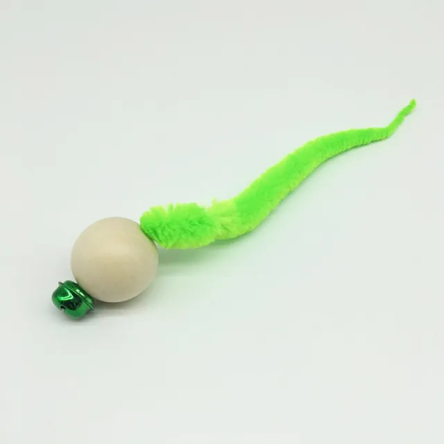 Pet Supplies Wooden Bead Bell Color Funny Cat Vocal Puzzle Cat Bug Toy Green - Shop at LoveMi