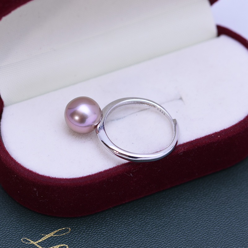 Title 5, Freshwater Pearl 9-10mmS925 Silver Adjustable Ring