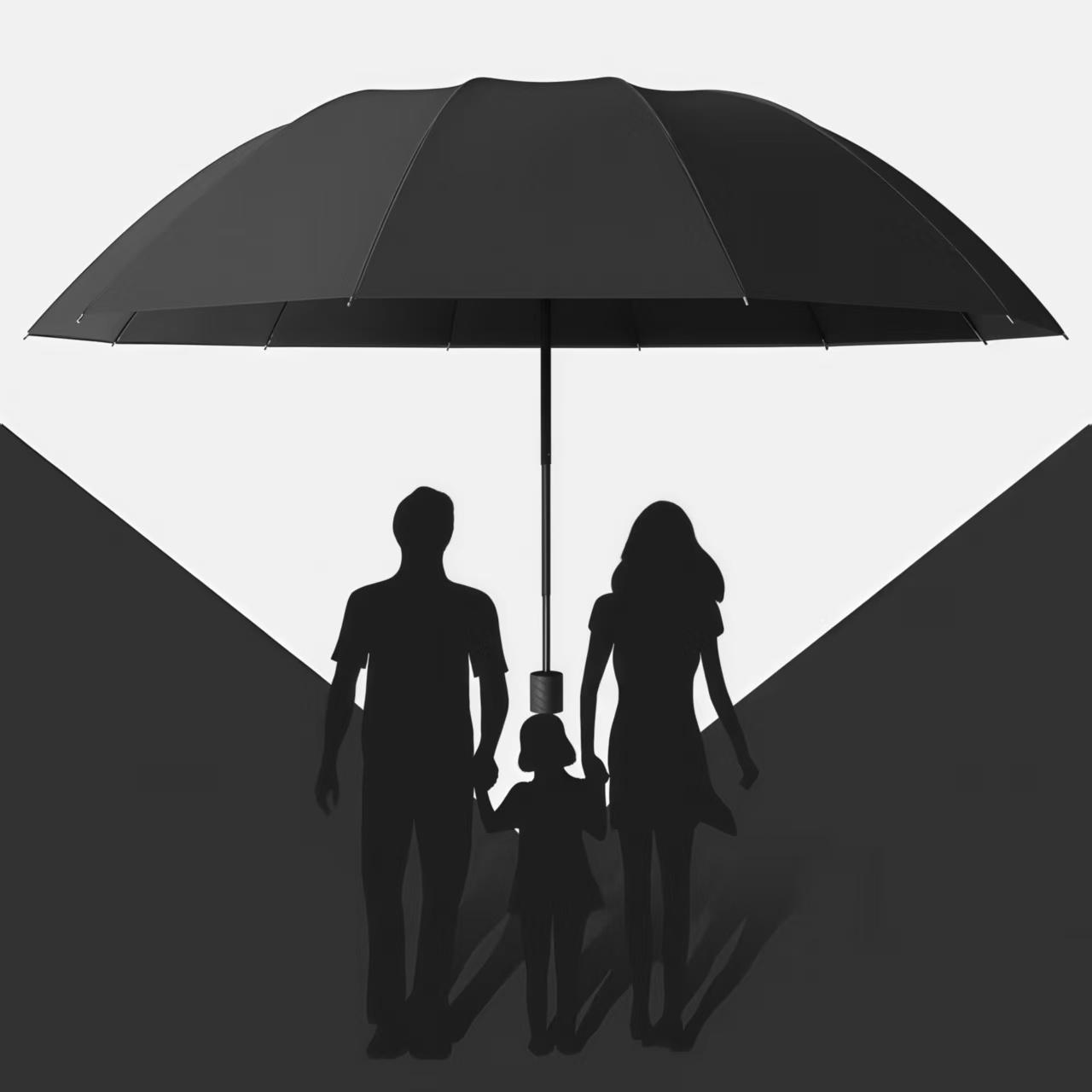 Double Umbrella, 12-rib Reinforced, Windproof And Waterproof, A Must-have Multi-functional Umbrella For Heavy Rain.Self-pickup Only. image 3