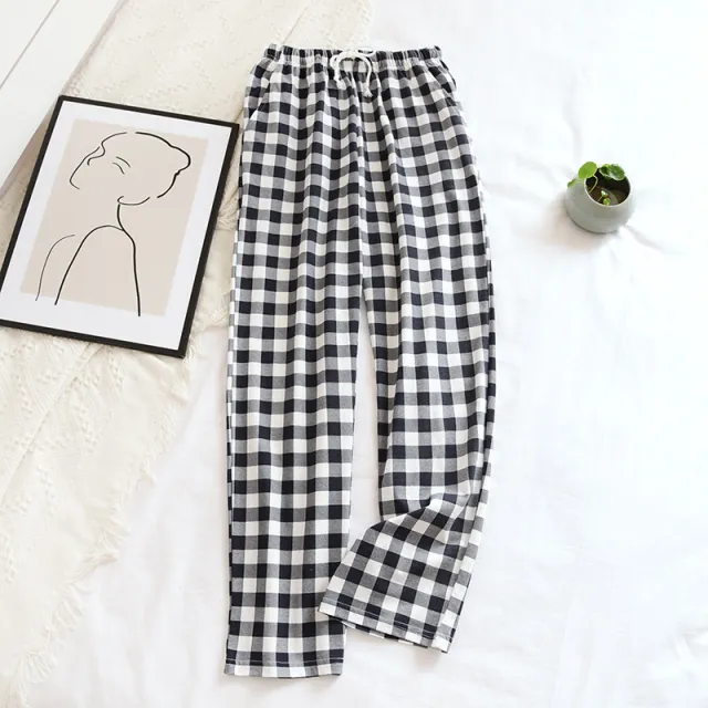 Women's Men's Knitted Plaid Pajama Pants Miss Hagga L - Shop at LoveMi