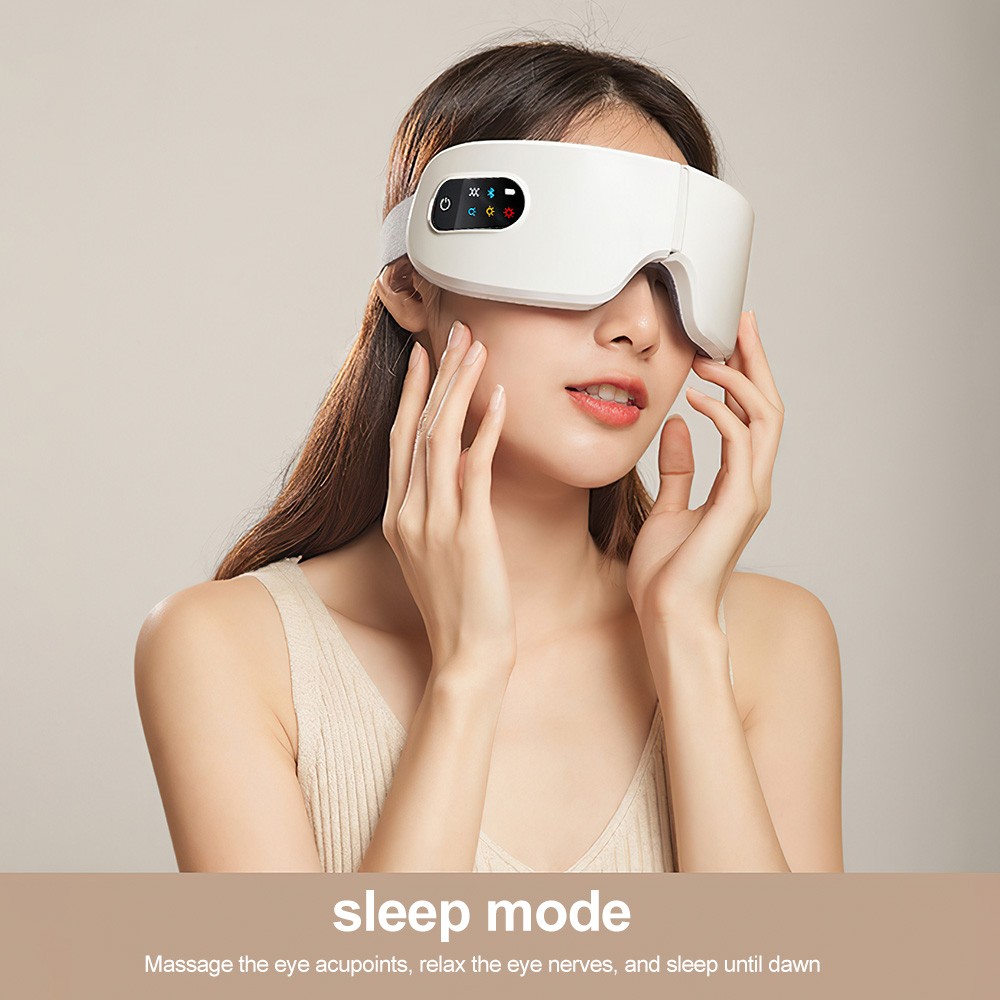 Smart Eye Massager  Vibration Heat Airbag Relieve Eye Fatigue Strain Bluetooth