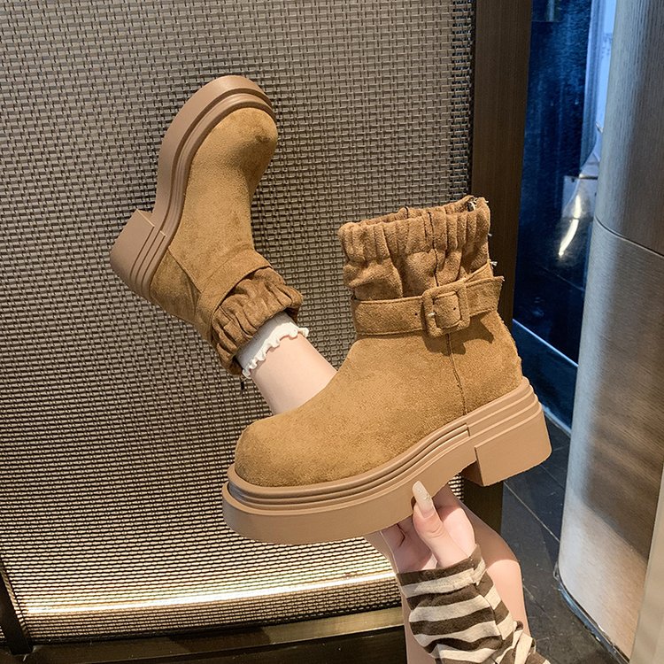 Faux Suede Ankle Boots