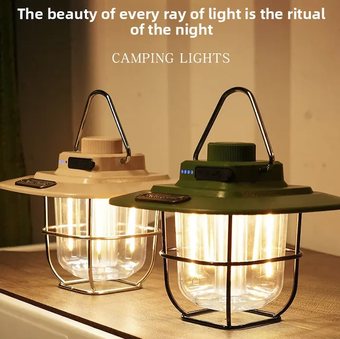 Vintage Outdoor Camping Lantern, Portable Kerosene Lamp