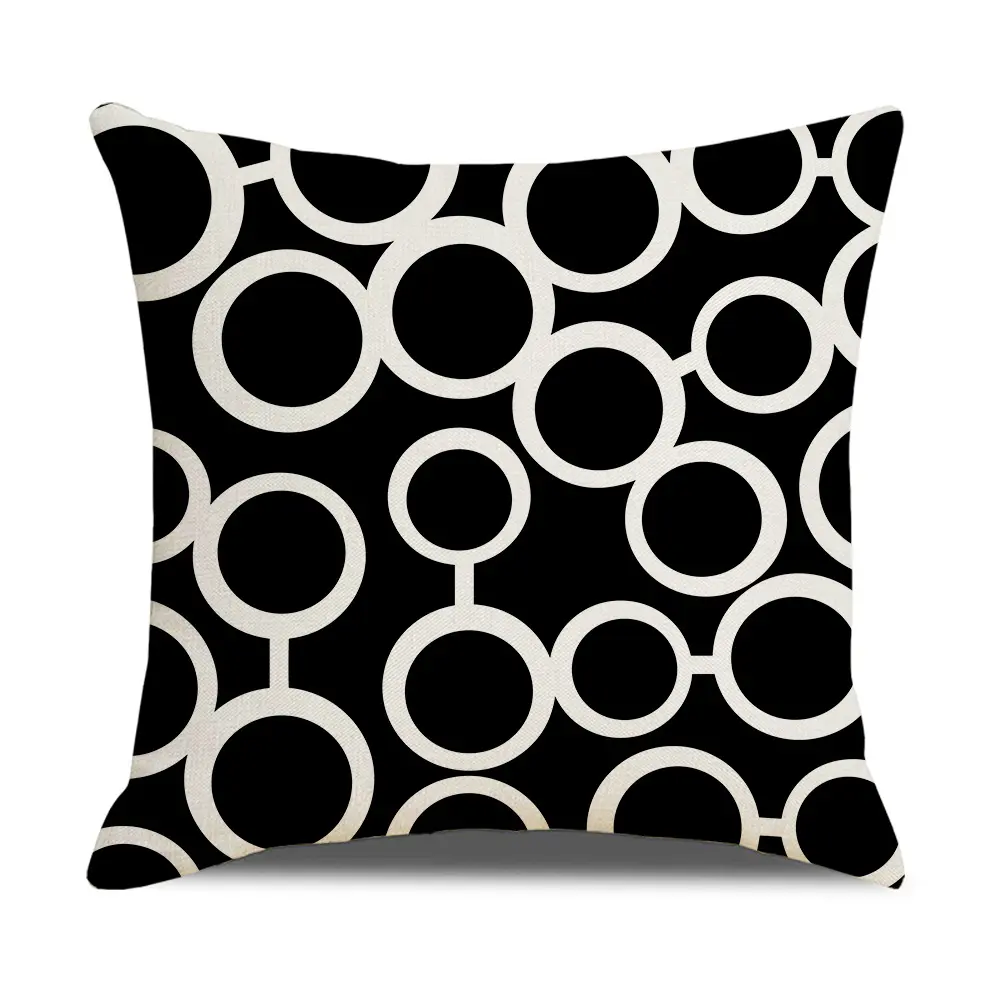 Pillowcase Simple GeometryHot Sale Linen Sofa Pillow Household Items