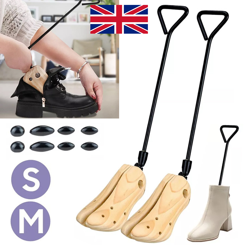 2X Mens Womens Wooden Boot Stretcher Widener Shoe Stretcher