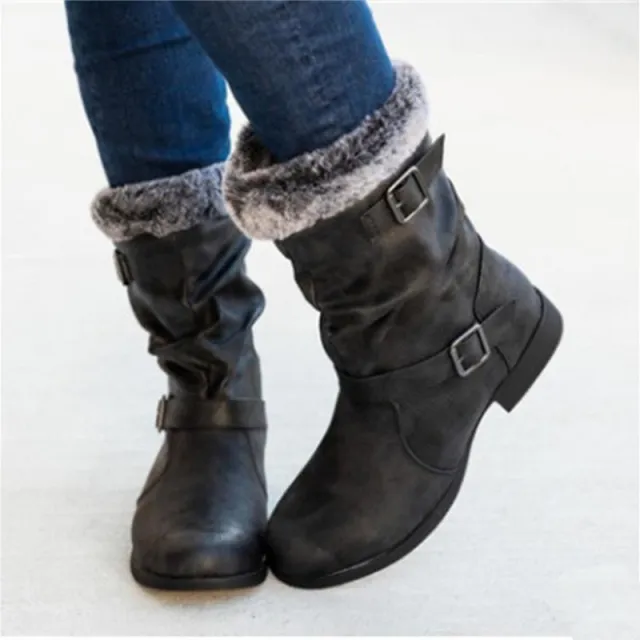 Warm Women's Snow Boots In Autumn And Winter Fashion European And American Martin Boots Black - Shop at LoveMi