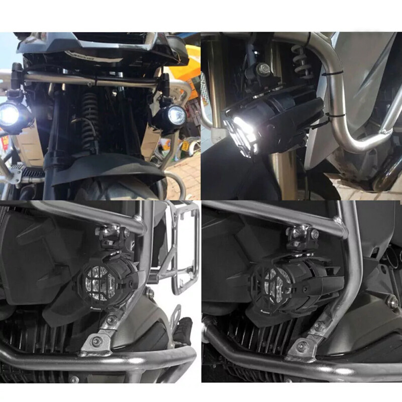 2x Black Motorcycle LED Spot Light Auxiliary Headlight Driving Fog Lamp — image 3
