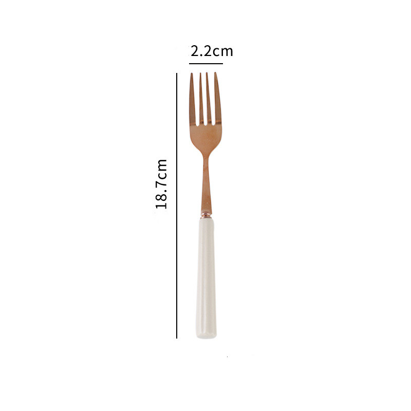 Beige dinner fork