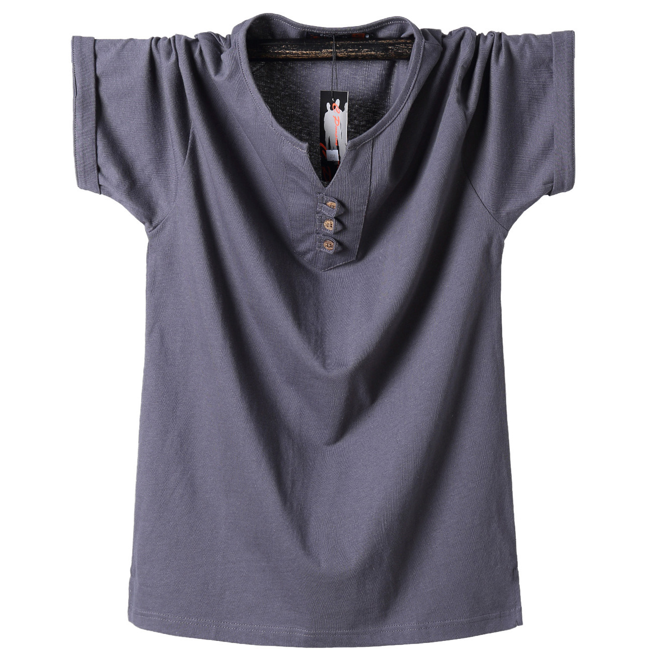 Title 4, Extra Large Fat V-Neck Cotton T-shirt for ultim...