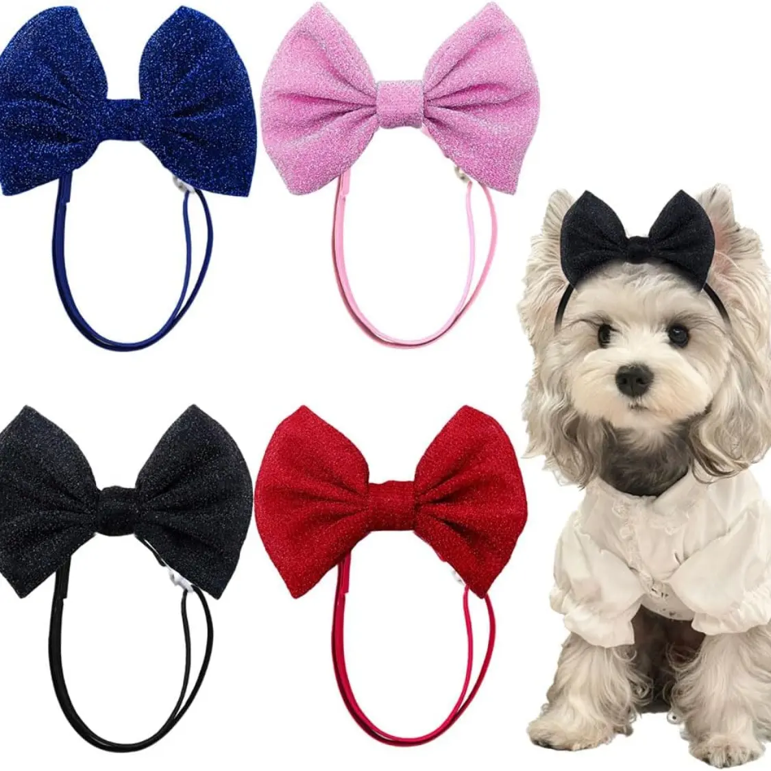 Dog Hair Bow Headband