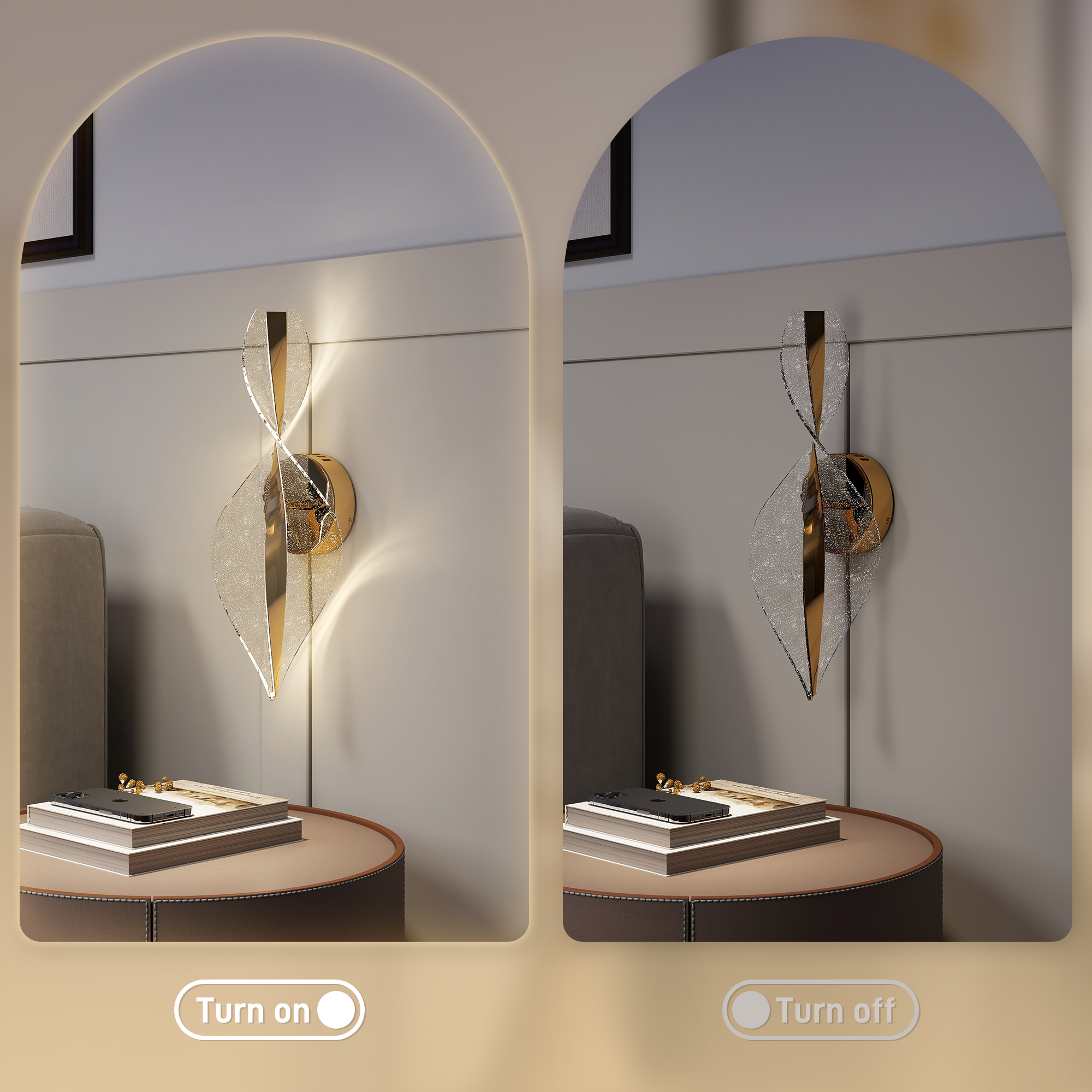 LED Wall Light 2-piece Set, 13W Modern Indoor Spiral Color Temperature — image 9