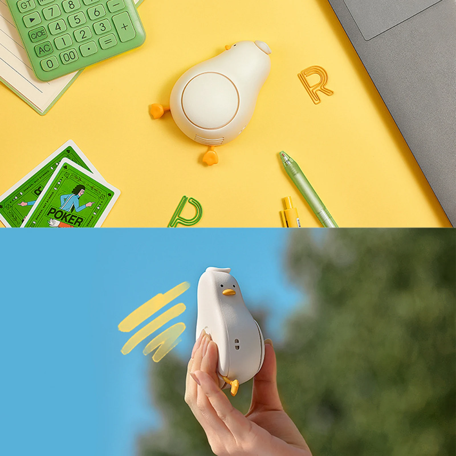 Title 11, Three-speed Mini USB Fan Cute Duck Outdoor Mini...