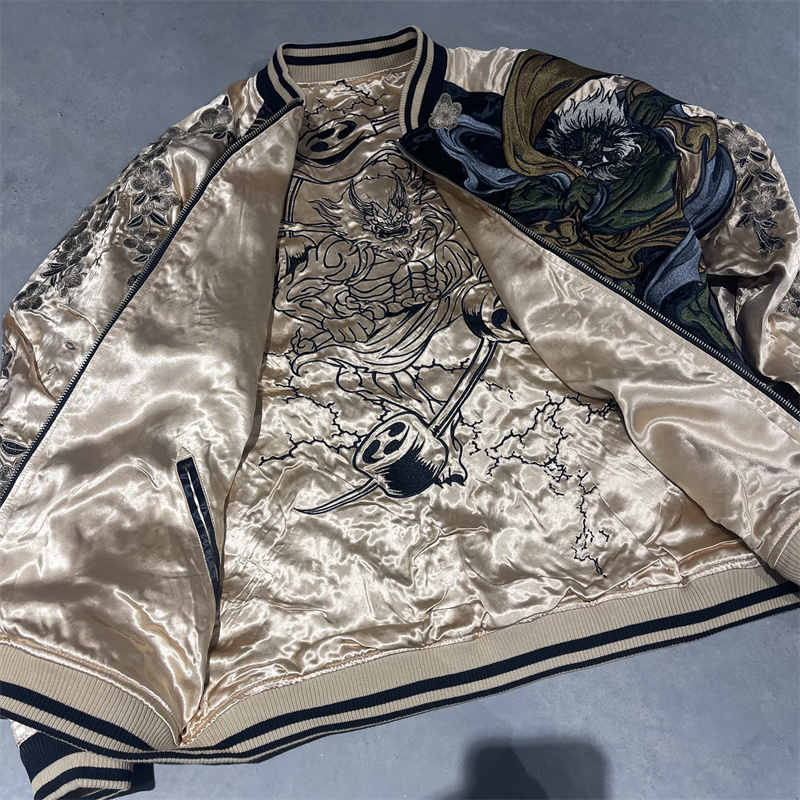 Men's And Women's Fashion Heavy Embroidery Double-sided Jacket