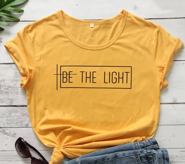 Men's Women's European And American T shirts Yellow Black Font - Shop at LoveMi
