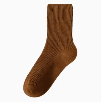 Khaki Socks For Women In Spring And Autumn Coffee - Shop at LoveMi