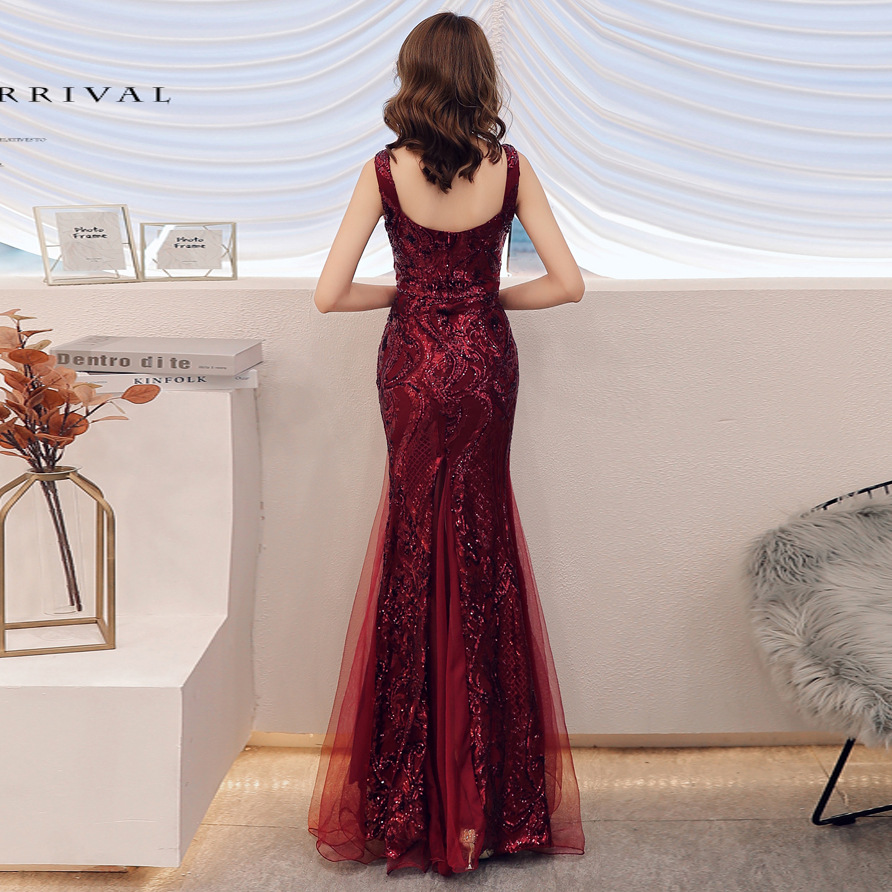 elegant sequin long dress