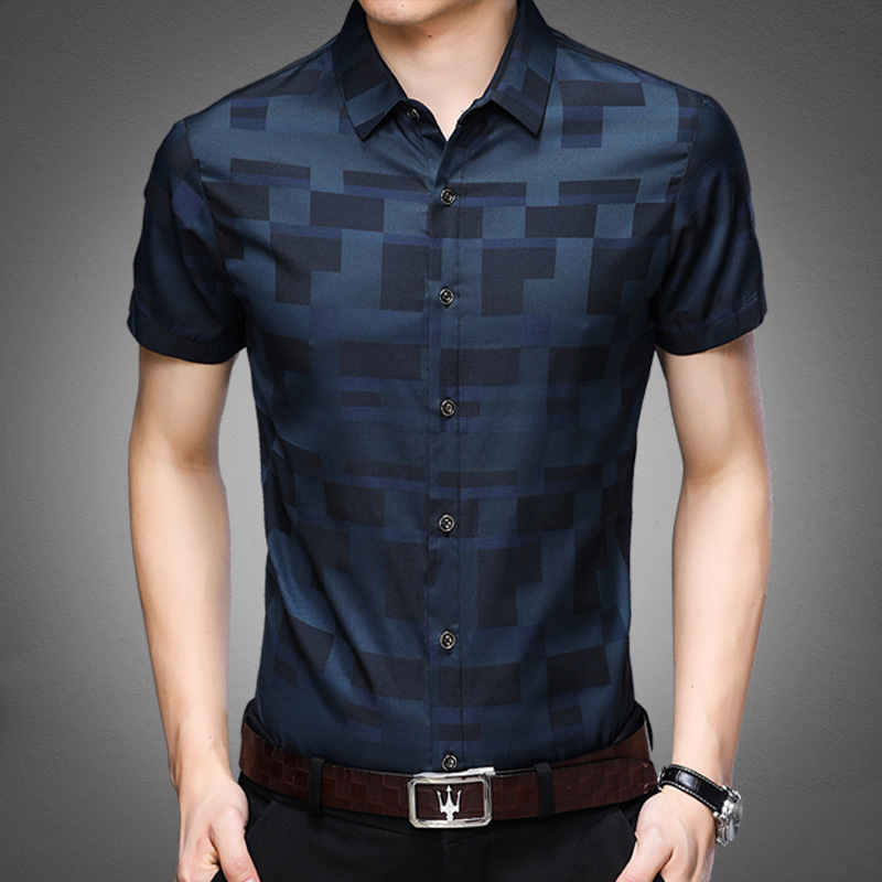 Title 6, Camisa casual de moda sem ferro para homens, pr...