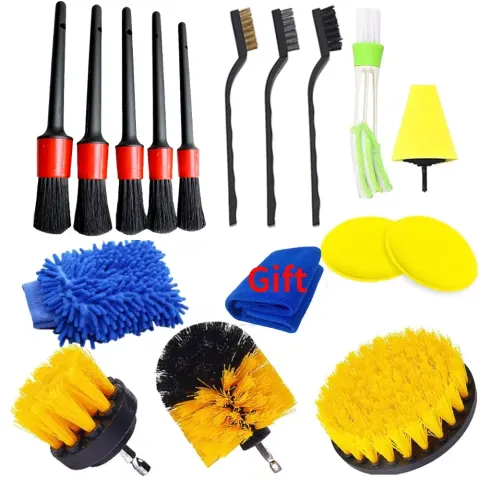 17PCS Car Detailing Cleaning Brushes Kit for Automotive Auto