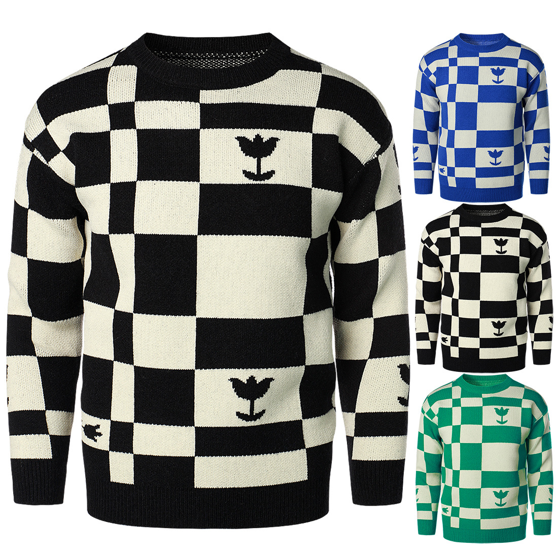 Young Men's Knitted Sweater Round Neck Pullover Bottoming Shirt