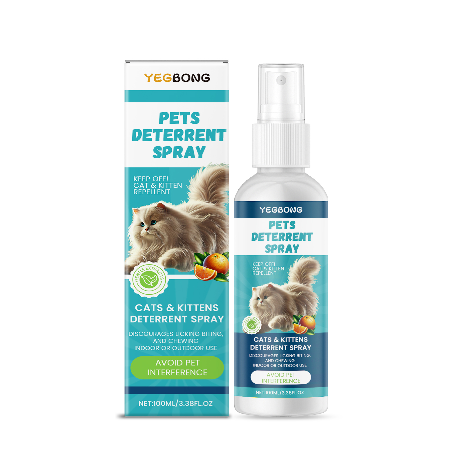Yegbong Cat Anti-Scratch Spray Indoor Restricted Area Set Up To Expel Pets Anti-