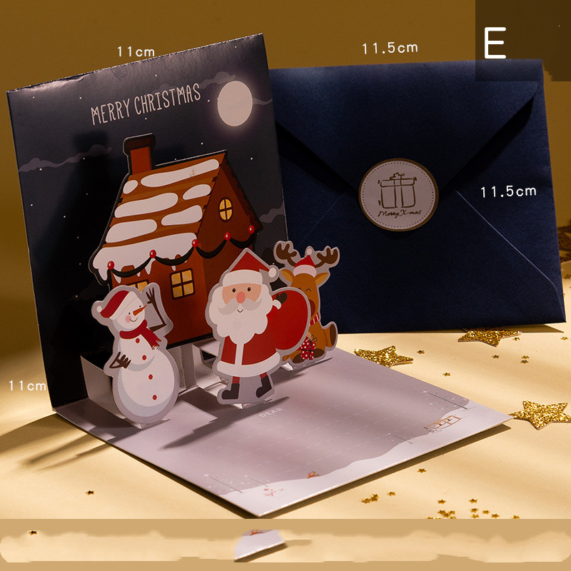 Christmas Party Creative Three-dimensional Cartoon Christmas Greeting Card