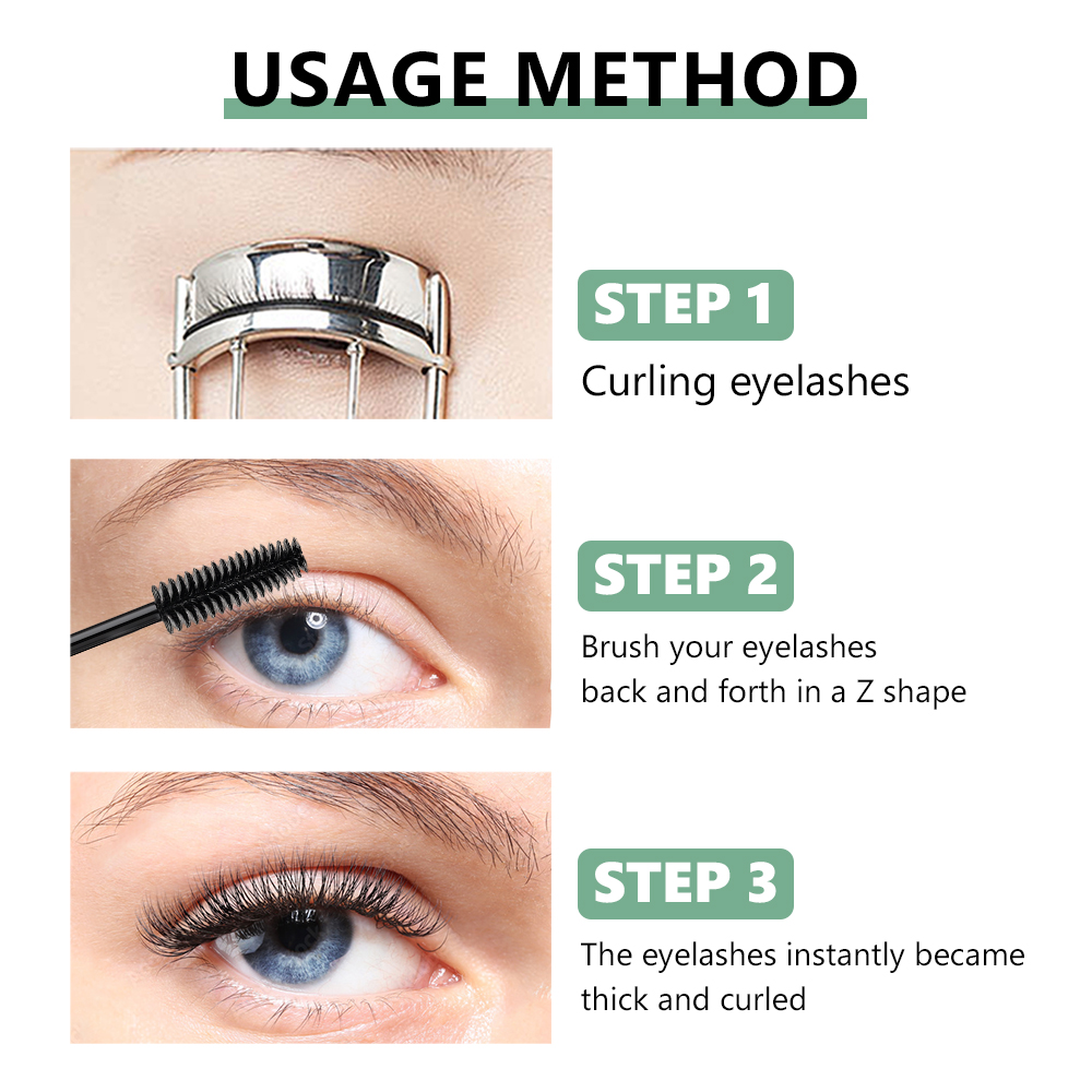 Charming Mascara, Lengthening Thick Curling Eyelash Makeup, Long Lasting Waterproof Smudge-proof Mascara, 10ml 6