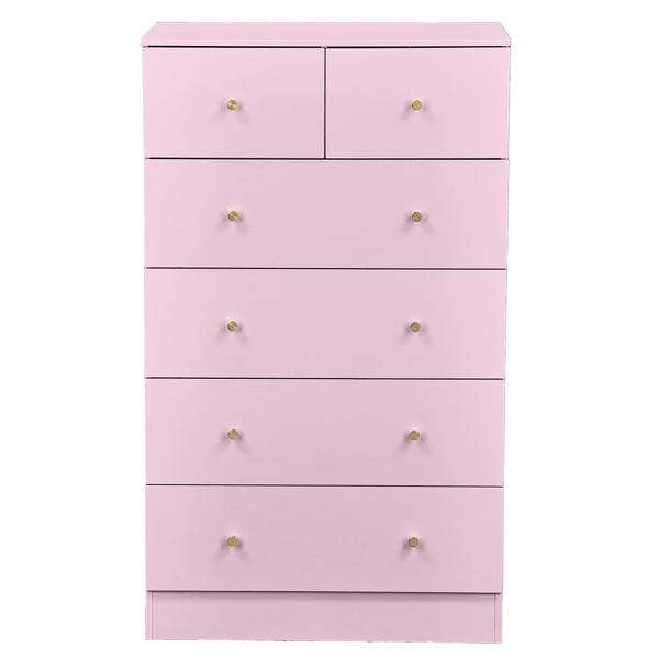 6-Drawer Dresser with Gold Handles