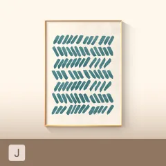 Minimalist Colorful Geometric Poster Printing Canvas Painting - J - View 1