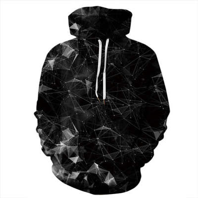 Fashion Pattern Printed Hooded Long Sleeve Sweatshirt