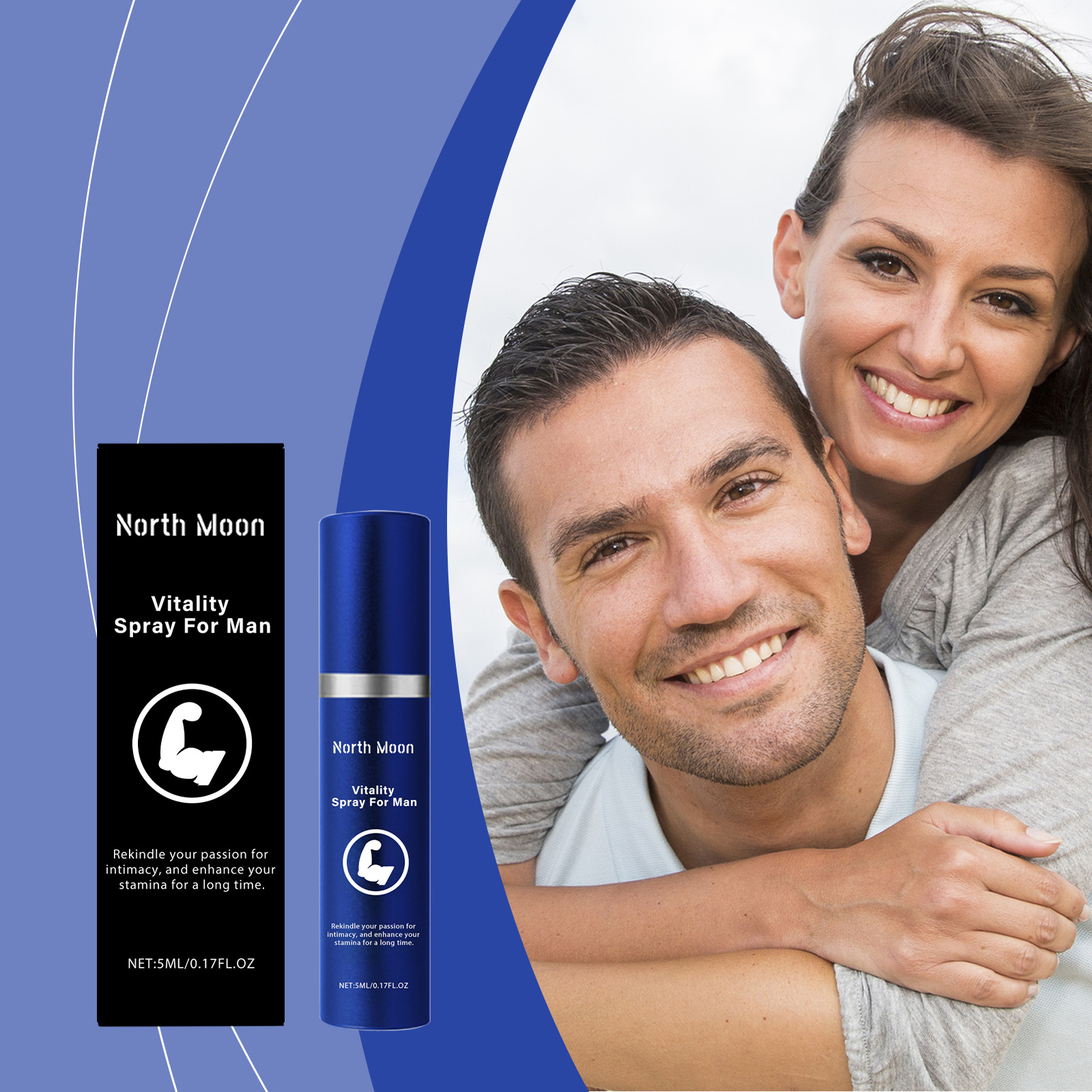 Men Vitality Intimate Spray With Epimedium, Ginseng & Maca Root Extracts, Enhance Stamina 