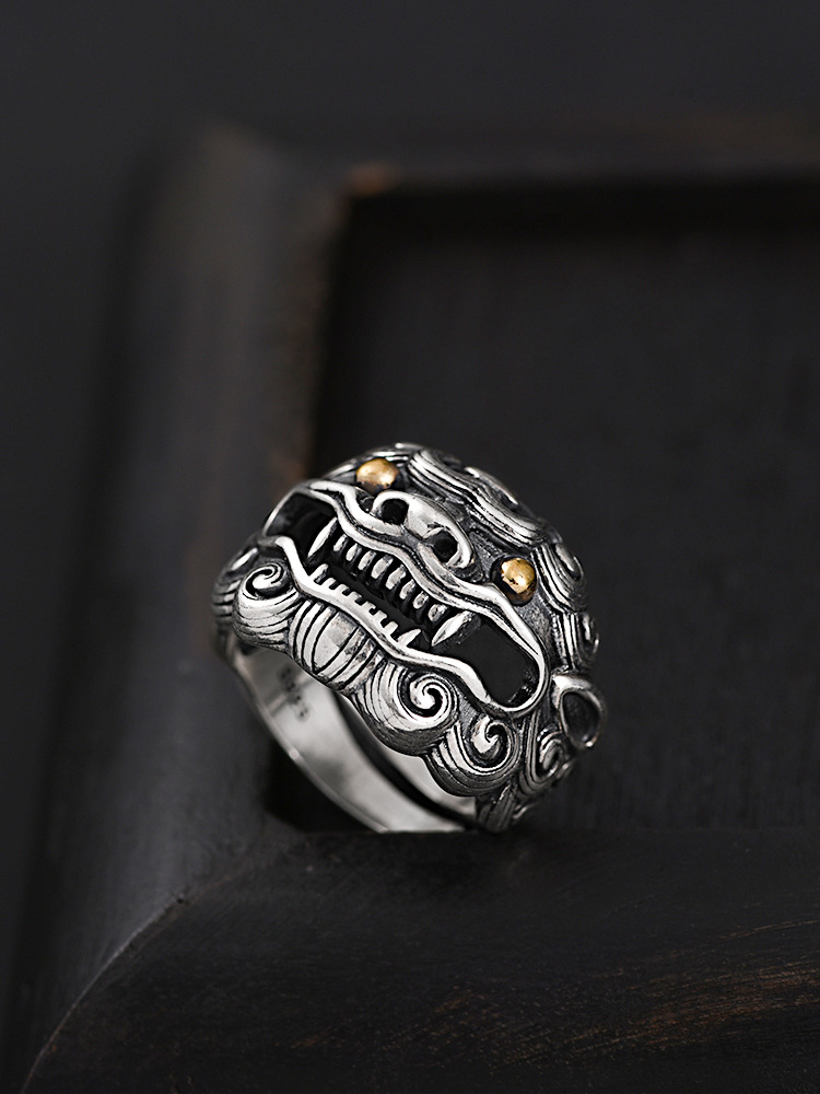Chiba Old Silversmith Ring Men's Single Ring