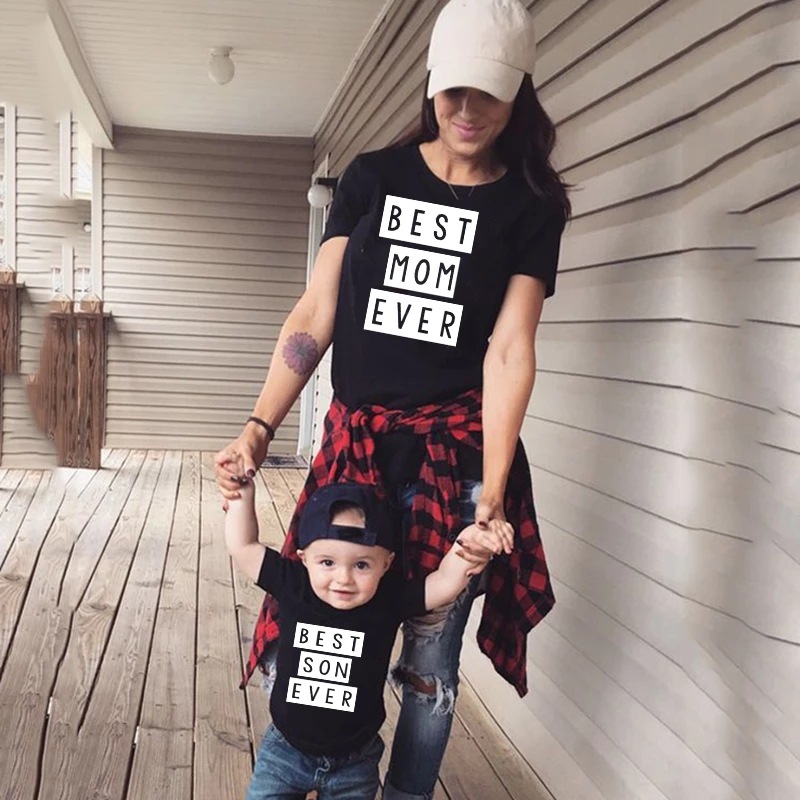 Parent-child Clothes Mother-child Family Top T-shirt Summer