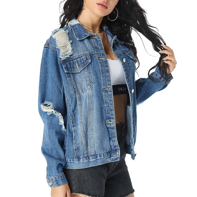 European And American Slim All match Denim Female Jacket Women Blue - Shop at LoveMi