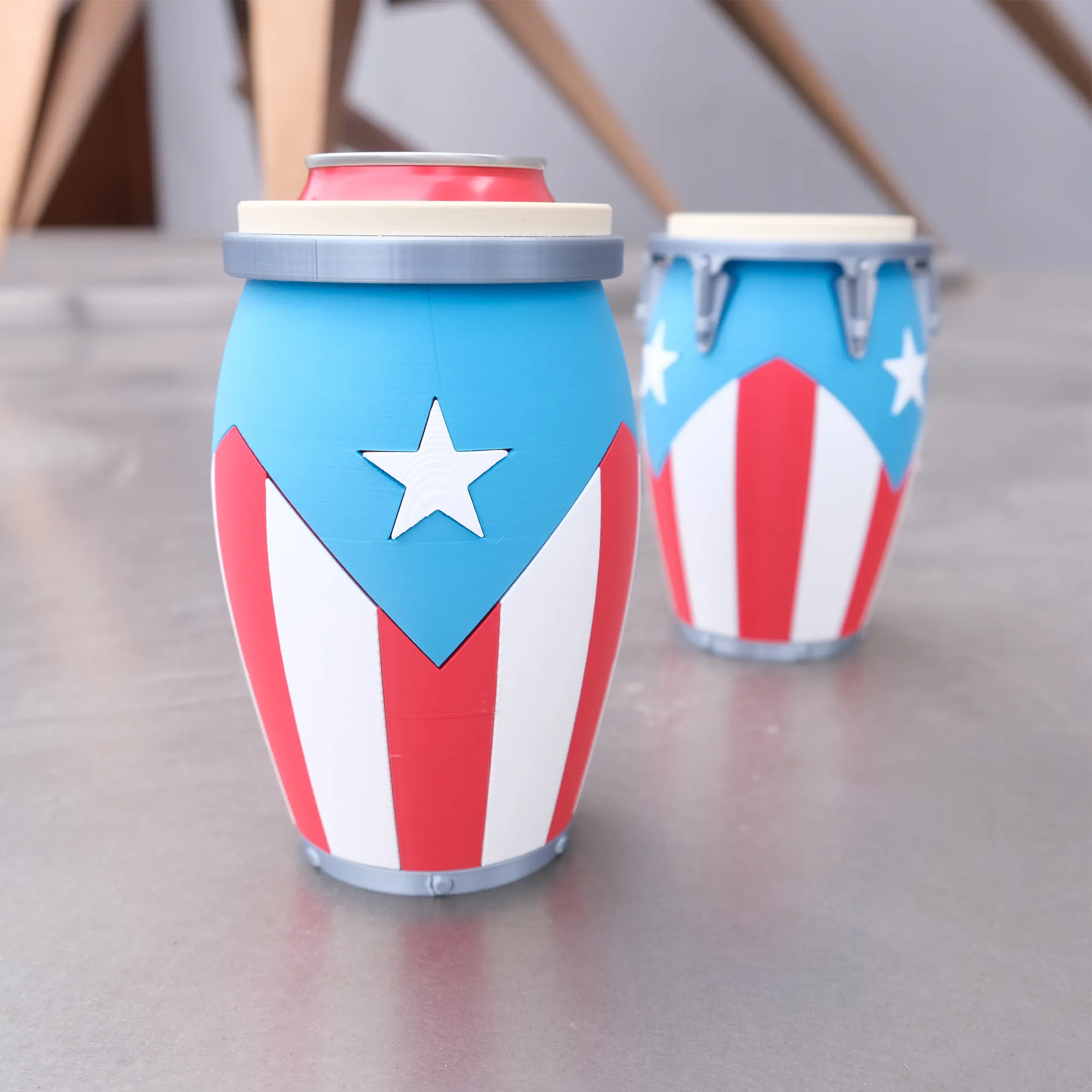 3D Printed Puerto Rico Flag Can Holder