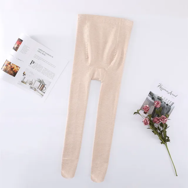 Pregnant Women's Leggings Cotton Large Size Belly Support Adjustable Female Oat Color With Feet - Shop at LoveMi