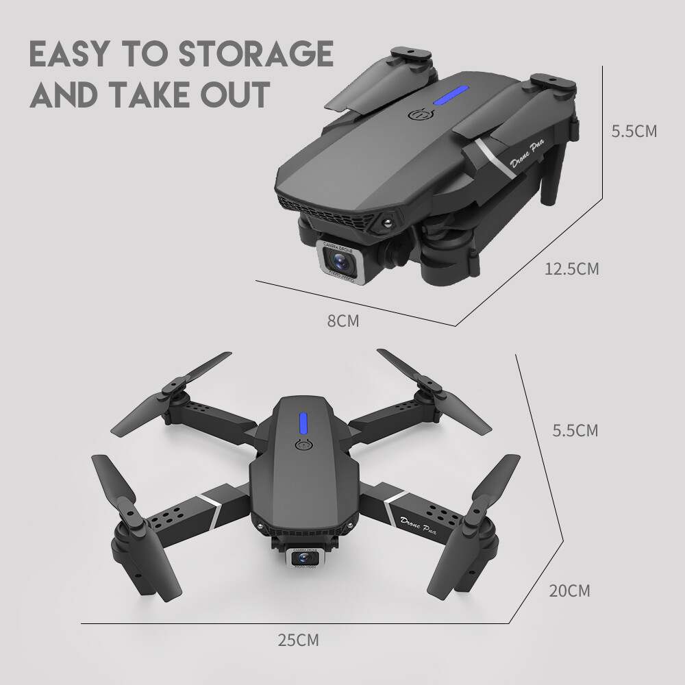 3 Batteries Pro Drone 4K Selfie Camera Wifi Fpv Foldable Rc Quadcopter UK