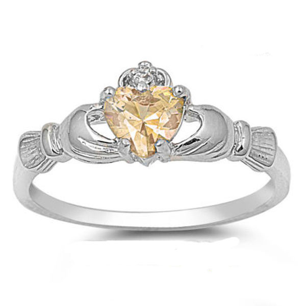 Creative Multicolor Hand Holding Heart Shaped Ladies Ring