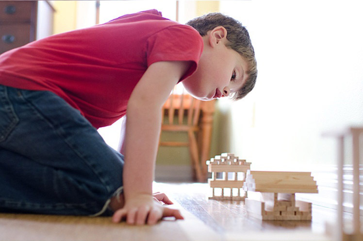 Log Construction Wooden Puzzle Assembling Building Block Toy 8