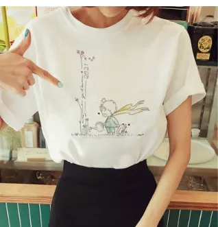 Women's 3D Digital Printing Casual Round Neck Short Sleeves White1 - Shop at LoveMi