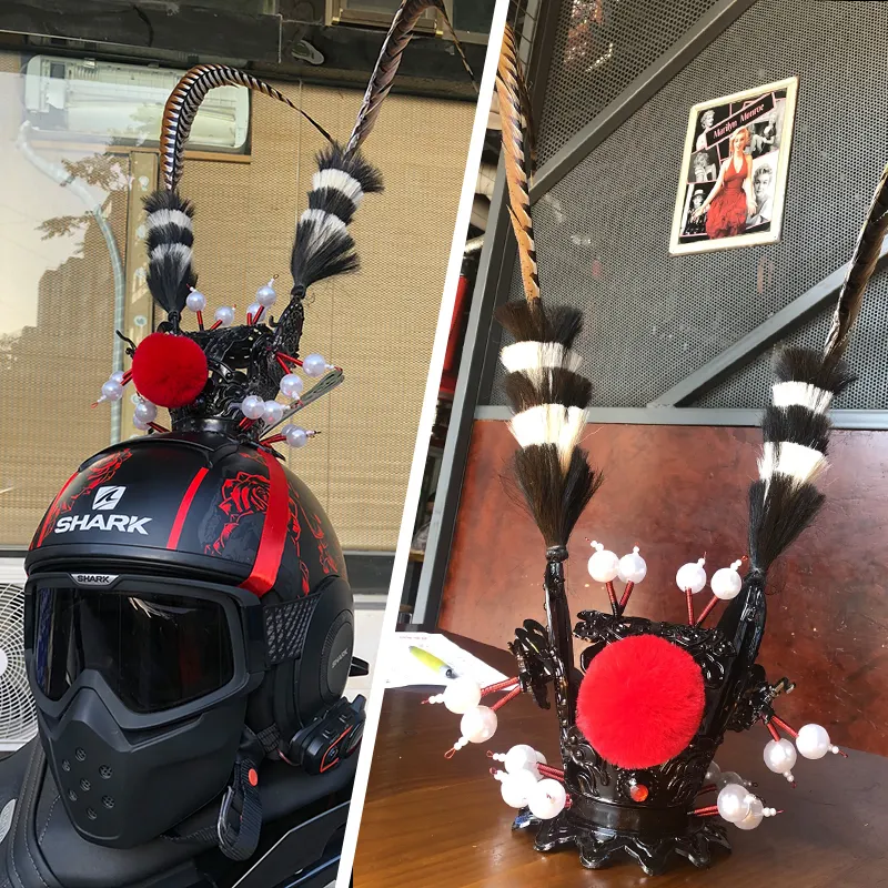 Zijin Crown Feather Motorcycle Helmet