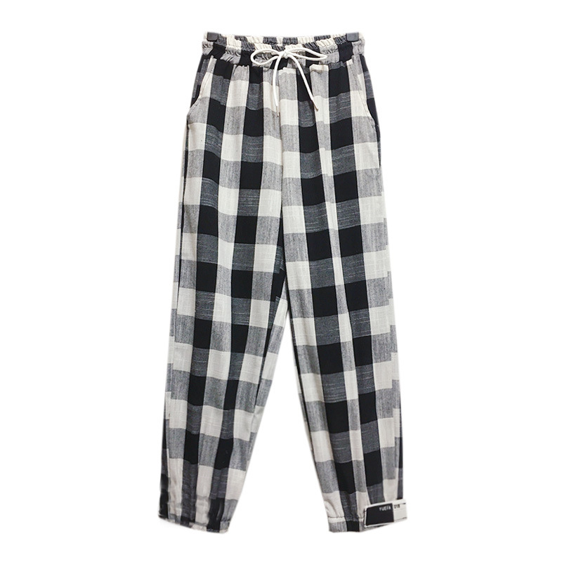 Title 1, All-match plaid casual pants