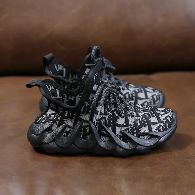 Breathable Mesh Girls' Sports Shoes Baby Soft Sole Trendy Shoes Black - Shop at LoveMi