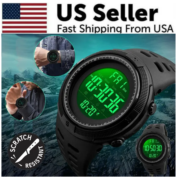 SKMEI Men's Digital Army Military Sport Quartz Analog Chrono Waterproof Watch US