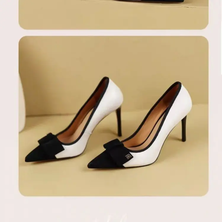 New French Style Bow High Heels, Elegant