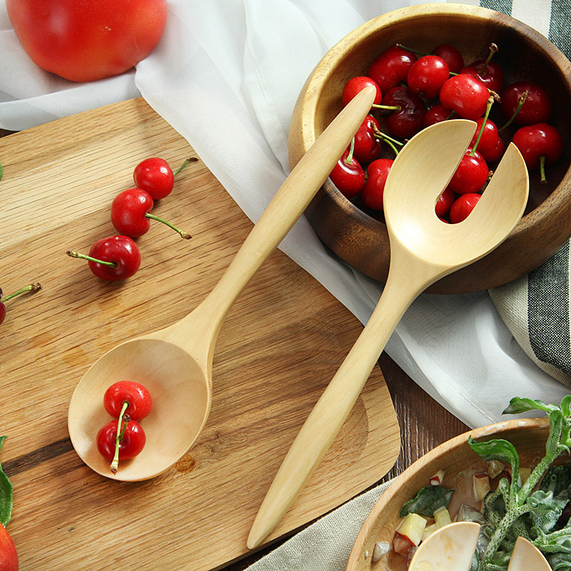 Title 1, Two-piece Set Of Wooden Spoon And Fork For Dail...