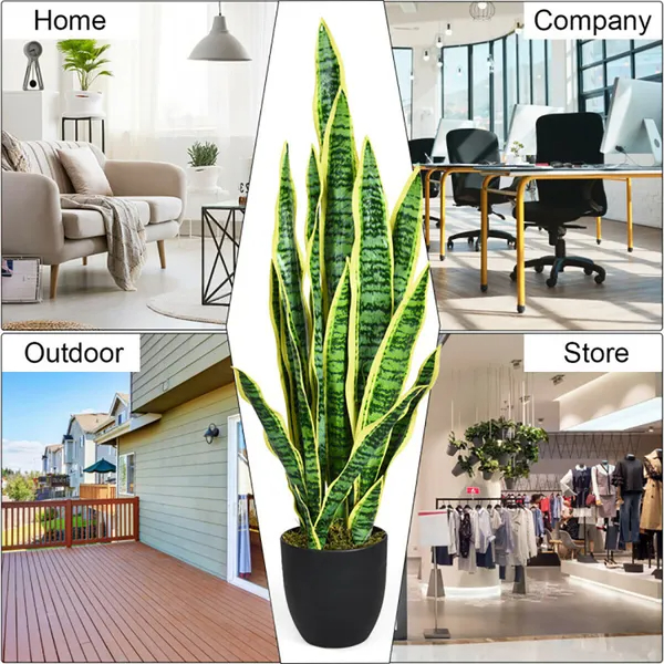 1PC 35.5 Inches Indoor And Outdoor Decoration Fake Snake Plant Artificial Plant — foto 9