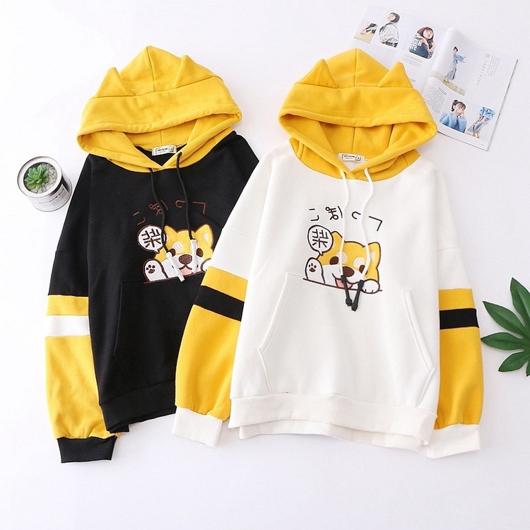 Title 4, Puppy print long sleeve hoodie