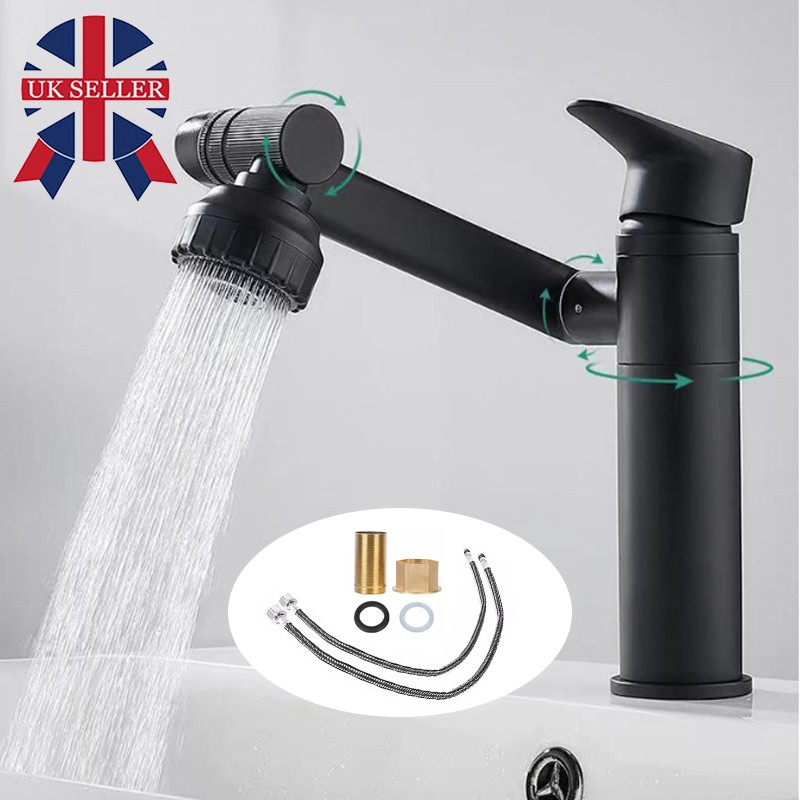 Bathroom Sink Tap Mixer 1080 Degree Rotatable Basin Taps Faucet — image 5
